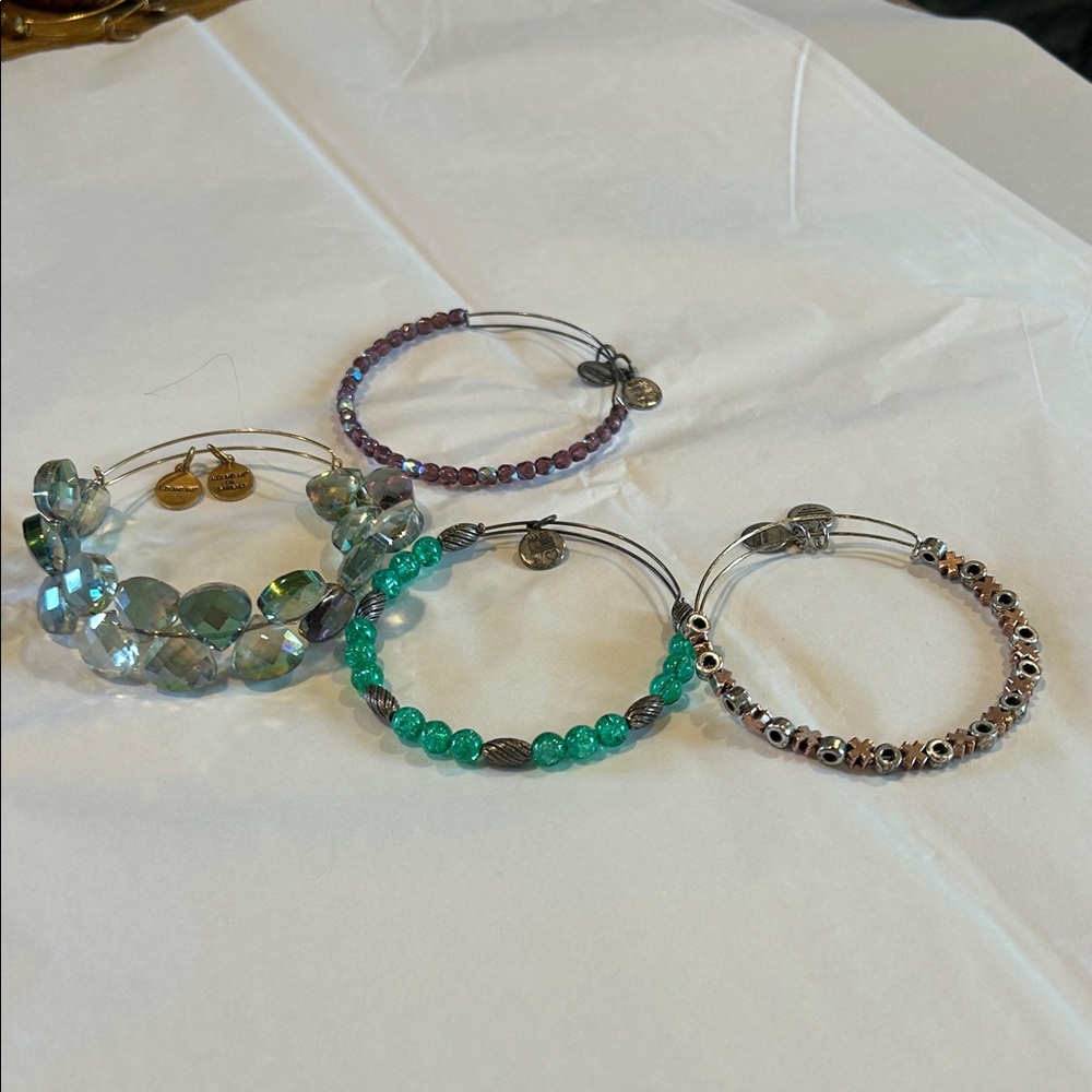 Alex and Ani Iridescent and Beaded Bracelet Set